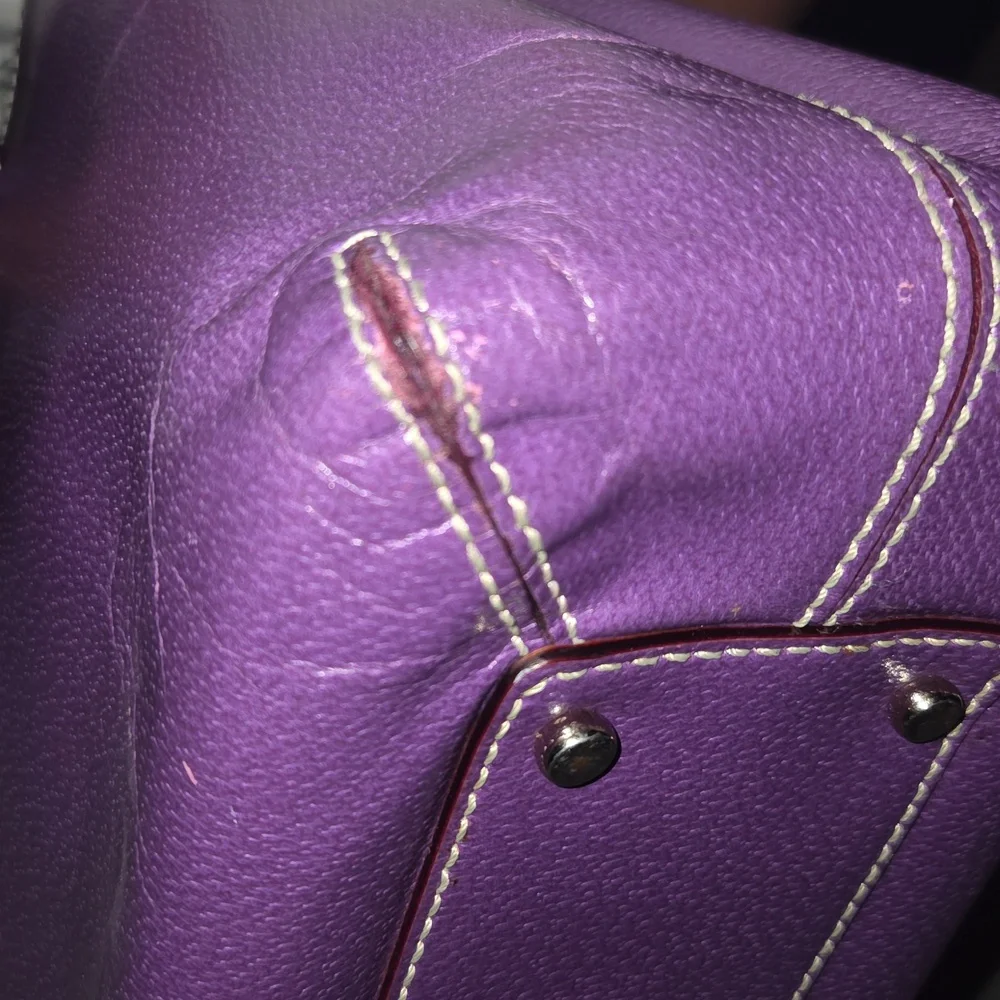 Kate Spade Purple Pebbled Leather Tote - Picture 10 of 12